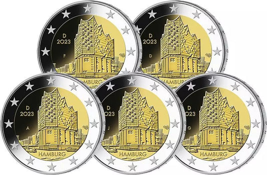 5 x 2 Euro Allemagne Hambourg Elbphilharmonie 2023