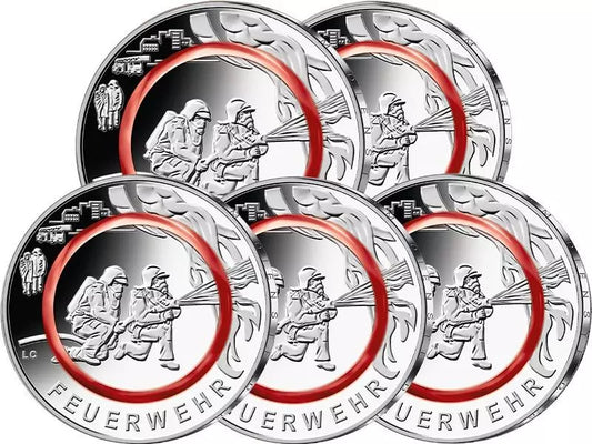 5 x 10 euros Brigade des sapeurs-pompiers allemande 2023