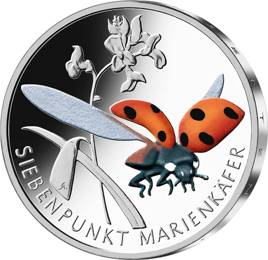 5 euros, Allemagne, Pays des merveilles, Insectes - Coccinelle à sept points, 2023, État neuf