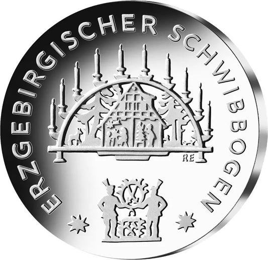 25 Euro Allemagne Noël Erzgebirge Schwibbogen 2023 État neuf