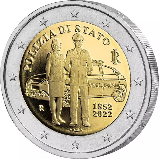 2 euros Italie 170 ans Polizia di Stato 2022