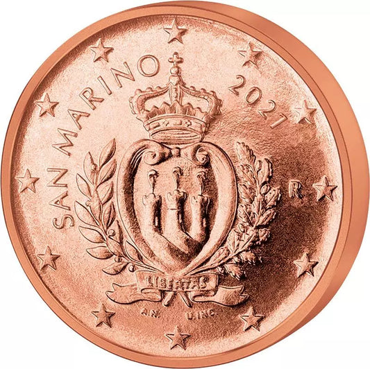 Ensemble de pièces de monnaie en euros de Saint-Marin