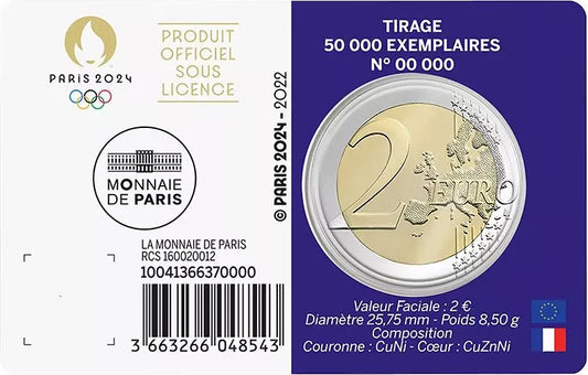 Carte à collectionner Genius 2022 - 2 euros - Jeux Olympiques de France 2024