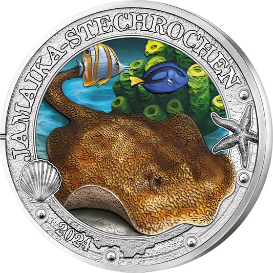 3 Euro Austria Luminous Marine Worlds - Raie jamaïcaine 2024