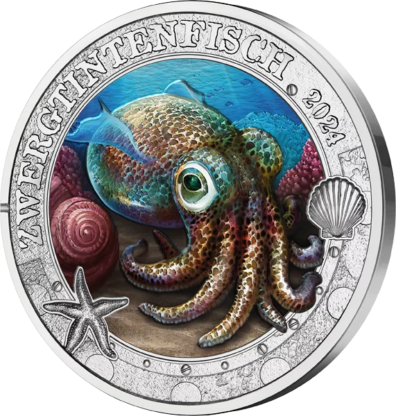 3 euros Autriche Luminous Marine Worlds - Calmar nain 2024