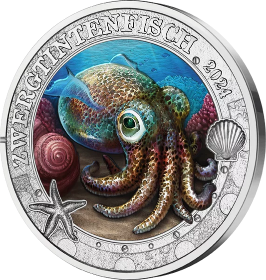 3 euros Autriche Luminous Marine Worlds - Calmar nain 2024
