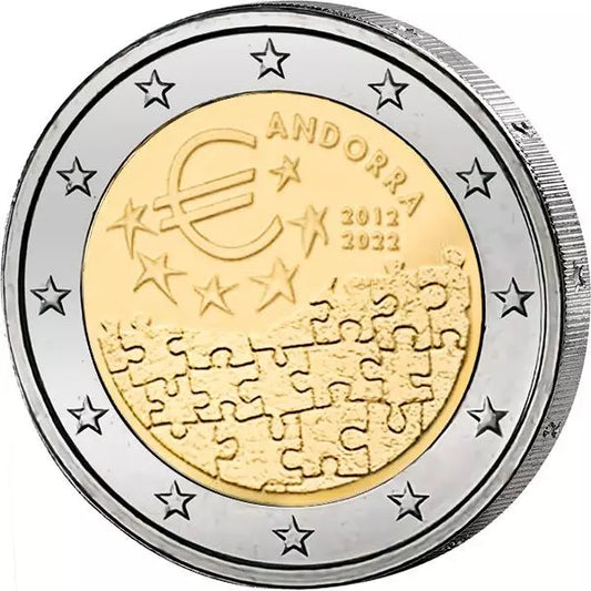 Accord monétaire andorran de 10 ans portant sur 2 euros (2022)