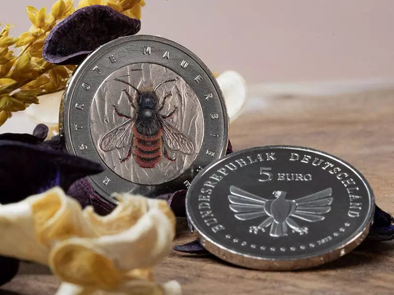 5 Euro BRD Wonderland Insects - Abeille maçonne rouge 2023 Estampée Brillante