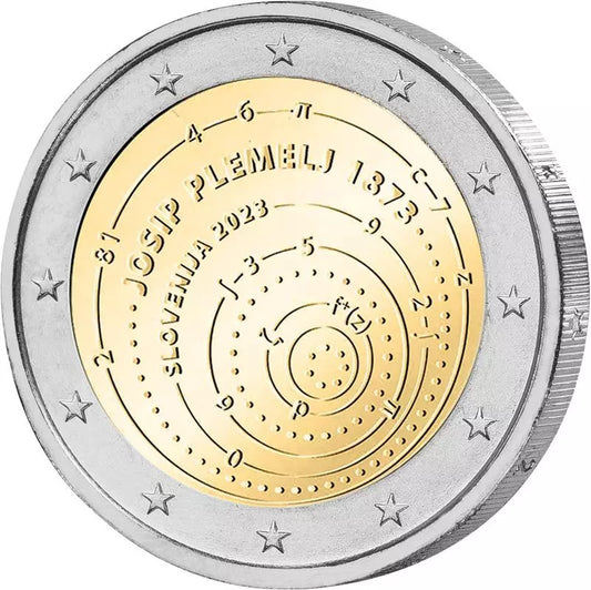 2 euros Slovénie 150e anniversaire de Josip Plemelj 2023