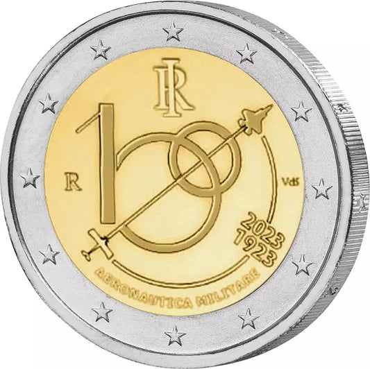 2 euros Italie 100 ans de l'armée de l'air italienne 2023