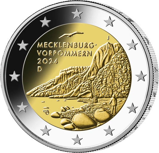 2 Euro Allemagne Mecklembourg-Poméranie-Occidentale Königsstuhl 2024 état neuf