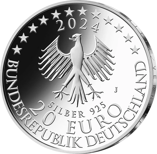Pièce de 20 euros, Allemagne, 300e anniversaire d'Emmanuel Kant, 2024 - État neuf