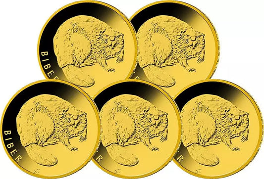 5 x 20 euros Allemagne Retour des animaux sauvages - Castor 2024 État neuf (A - J)