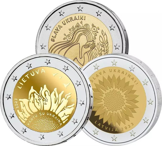 3 x 2 euros en solidarité avec l'Ukraine 2022/2023
