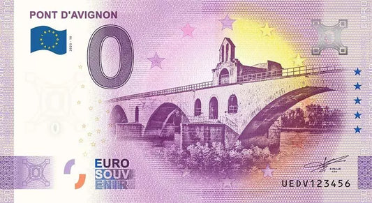 Billet de 0 euro France Pont d'Avignon 2023