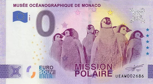 Billet de 0 euro Musée Océanographique de Monaco - Mission Polaire 2023