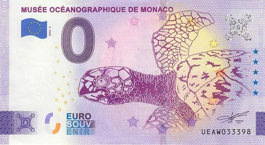 Billet de 0 euro Musée océanographique de Monaco - Tortue