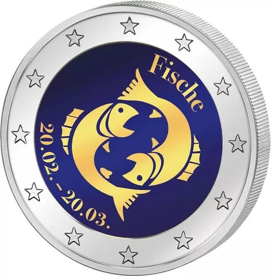 Édition artiste à 2 euros, signe du zodiaque Poissons