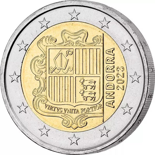 Pièce de 2 euros d'Andorre en circulation 2023