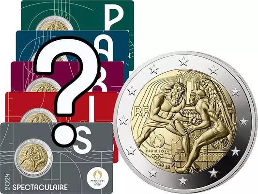 Carte Pièce de 2 euros France Jeux Olympiques 2024 - Hercule et Notre-Dame 2024 au choix