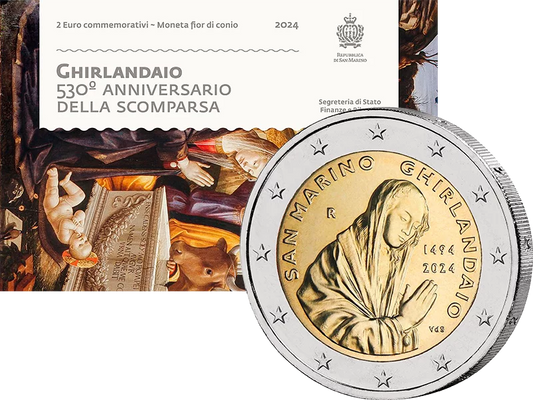 2 euros Saint-Marin 530ème anniversaire de la mort de Ghirlandaio 2024