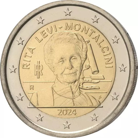 2 Euro Italie Prix Nobel de Médecine Rita Levi-Montalcini 2024