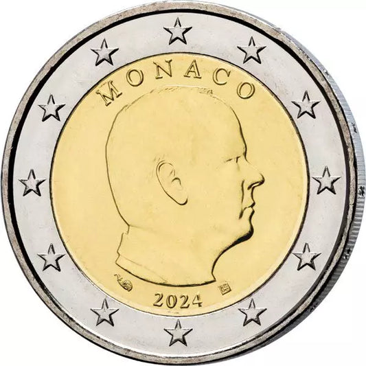 2 euros Monaco Prince Albert II. 2024