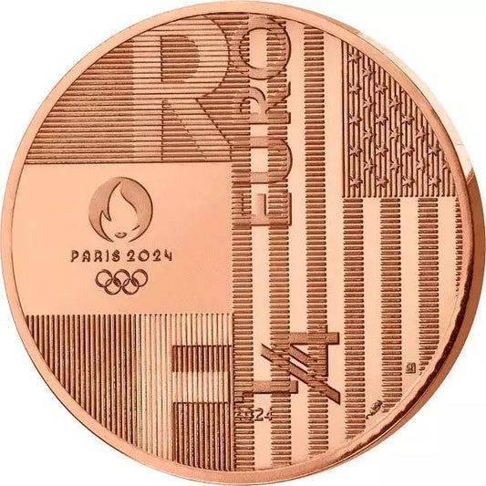 1/4 d'Euro France Jeux Olympiques Paris 2024 - Passage de témoin Paris et Los Angeles 2024