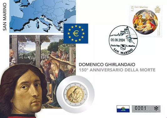 2 euros numiscover Saint-Marin 530ème anniversaire de la mort de Ghirlandaio 2024