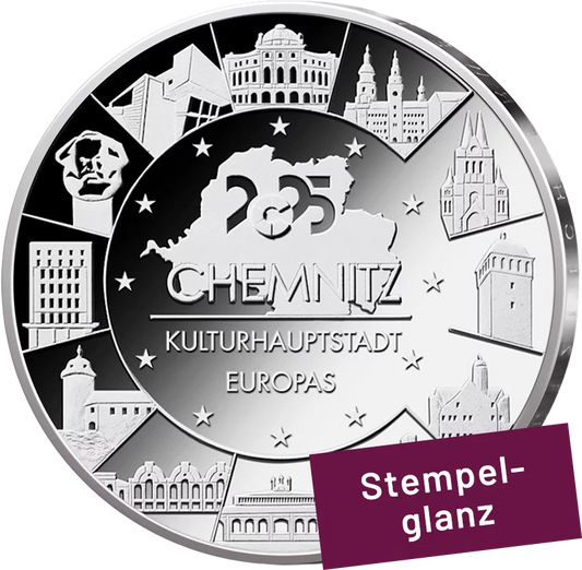 Pièce de 20 euros, Allemagne, Chemnitz, Capitale européenne de la culture 2025, état neuf