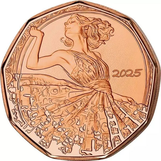 5 euros Autriche Dansez en toute liberté - 200e anniversaire de Johann Strauss 2025