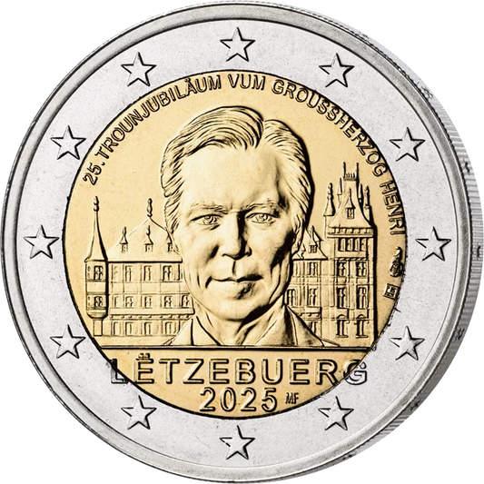Luxembourg - 2 euros - 25e anniversaire de l'accession au trône du grand-duc Henri (2025)