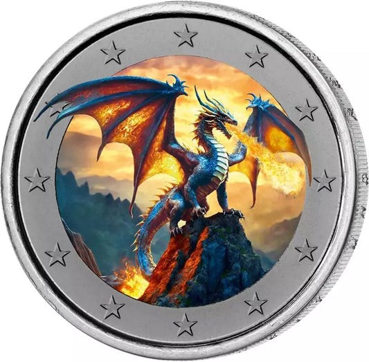 Dragon fantastique phosphorescent, édition artiste 2 euros