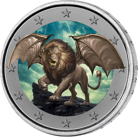 Manticore fantastique édition artiste 2 euros phosphorescente