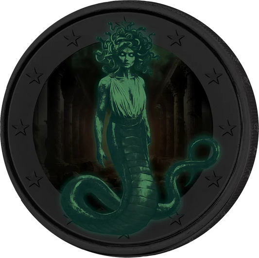 Édition Artiste 2 Euro Fantasy Medusa Phosphorescente