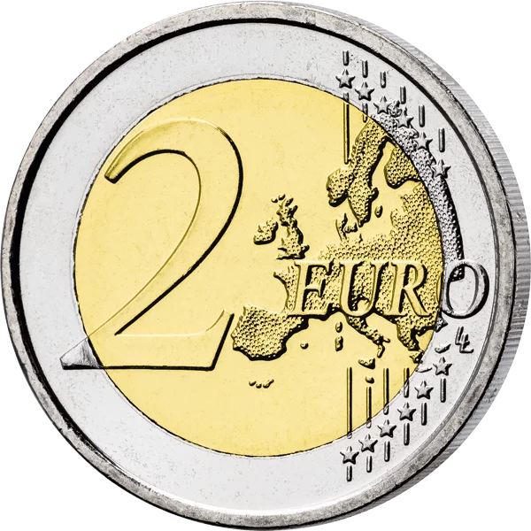 2 euros Andorre 100 ans de ski en Andorre 2024 avec application couleur