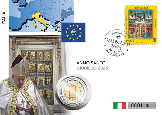 Lettre numismatique de 2 euros - Jubilé d'Italie - Année Sainte 2025