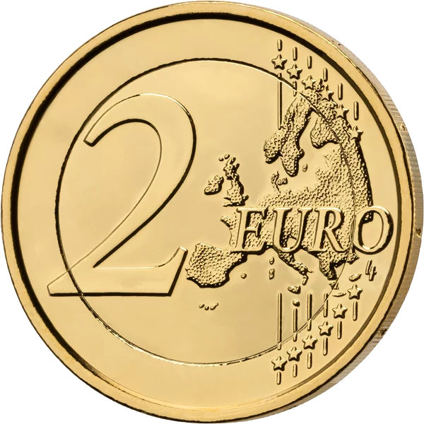 Pièce commémorative estonienne de 2 euros commémorant les 500 ans de l'imprimerie, 2025, édition premium entièrement plaquée or