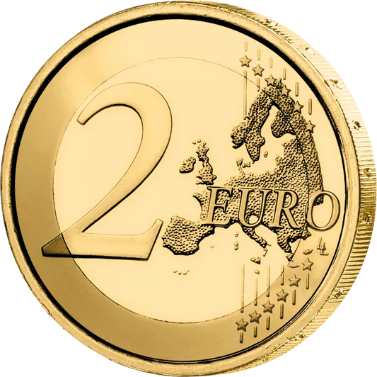 Pièce commémorative de 2 euros « Défense de la Lituanie 2025 », édition premium entièrement plaquée or