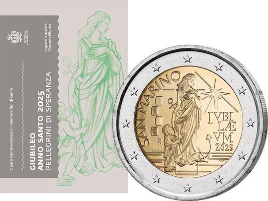 2 euros Année sainte du jubilé de Saint-Marin 2025 - Pèlerins de l'espoir 2025
