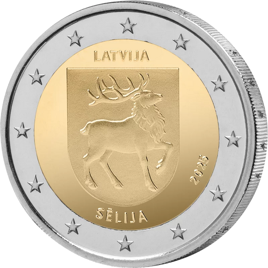 2 euros Lettonie Région Selija 2025