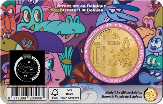 Carte de 2,5 euros « Art de rue en Belgique 2025 » au choix