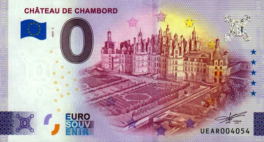 Billet de 0 euro France Château de Chambord 2025
