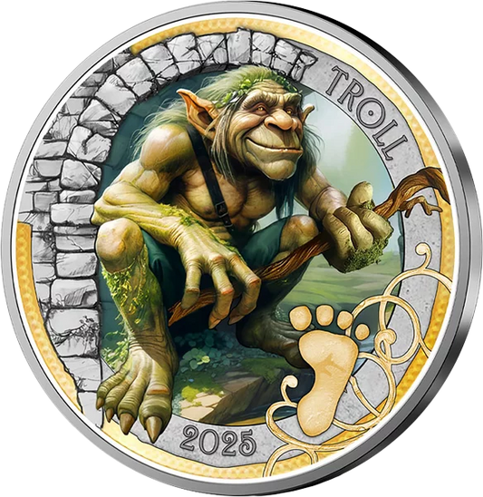 3 euros Autriche Créatures mythiques fantastiques - Le Troll 2025