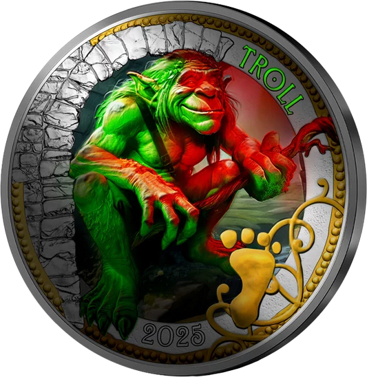 3 euros Autriche Créatures mythiques fantastiques - Le Troll 2025