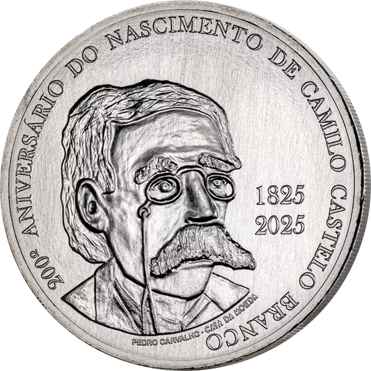 5 euros Portugal 200ème anniversaire Camilo Castelo Branco 2025