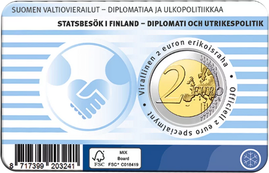 Pièce de 2 euros « Finlande Diplomatie et Politique étrangère 2025 » (langue au choix)