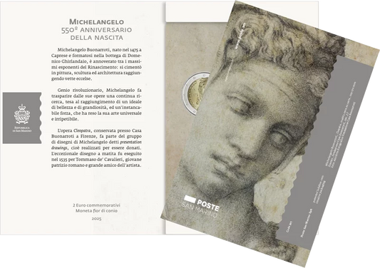 2 euros Saint-Marin 550e anniversaire de Michel-Ange 2025