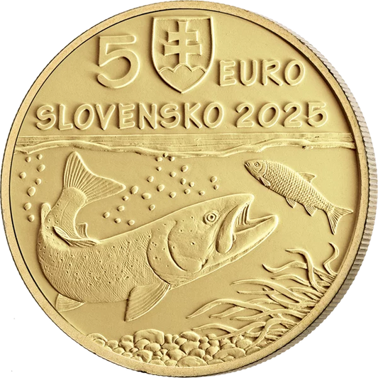 5 euros Slovaquie Flore et faune Saumon du Danube 2025