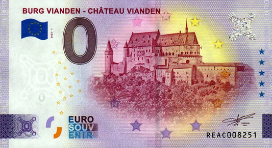 Billet de 0 euro Luxembourg Château de Vianden 2025
